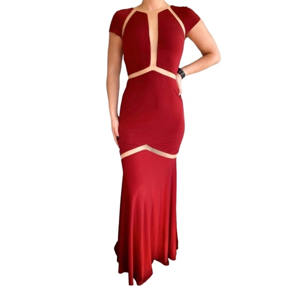 Jovani Evening Gown Wine - Picture 1 of 3